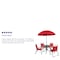Flash Furniture 6 PC Red Umbrella Table Set with Folding Chairs GM-202012-RD-GG - alternate 8